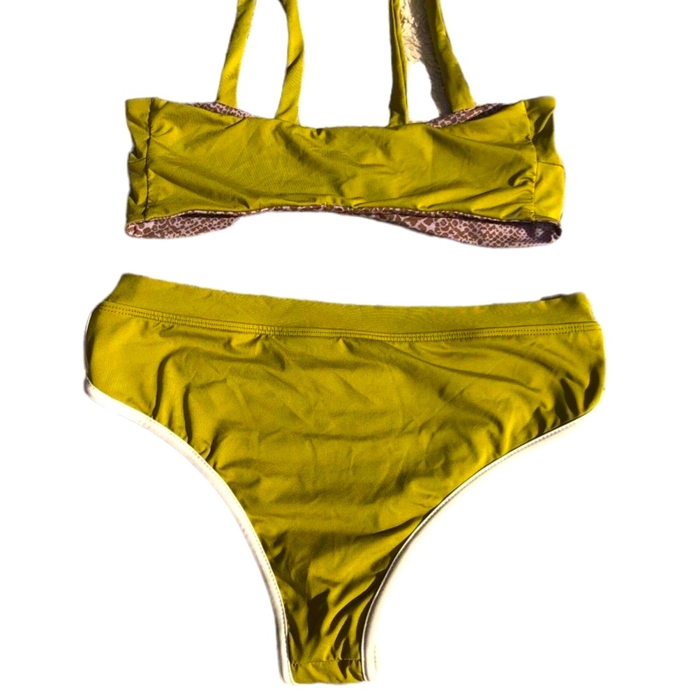 Acacia Bikini Corfu top Sumatra bottom Pear Green Sporty lining - Picture 3 of 12